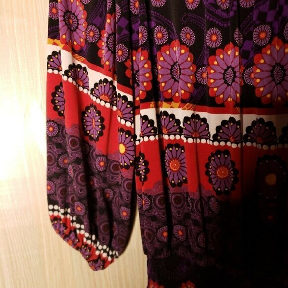 Tiana B. Womens Off The Shoulder Stretchy 3/4 Sleeve Jewel Tone Dress Small - Picture 3 of 7